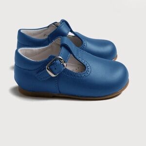 Charming Blue T-Strap Kids Dress Shoes